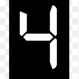黑色背景数字4