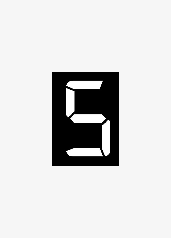 黑色背景数字5