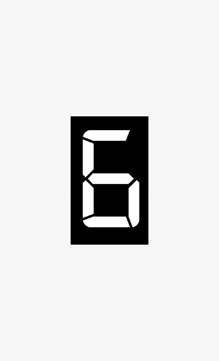 黑色背景数字6