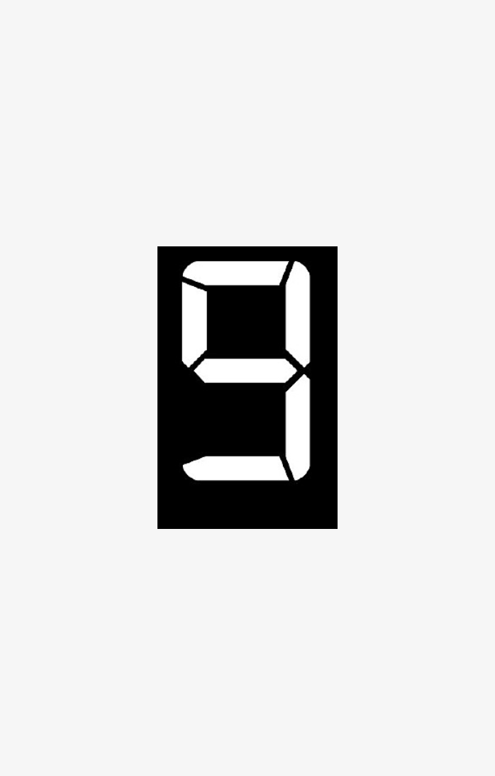 黑色背景数字9
