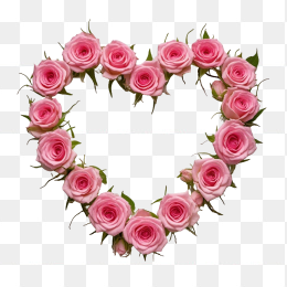 爱心玫瑰花边框