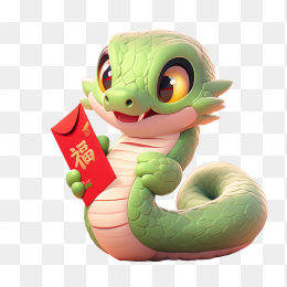 可爱3D蛇年元素
