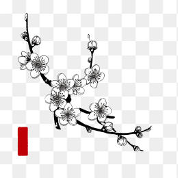 快图网原创手绘梅花