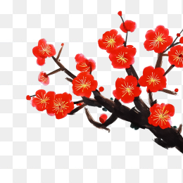 快图网独家原创手绘腊梅绘画