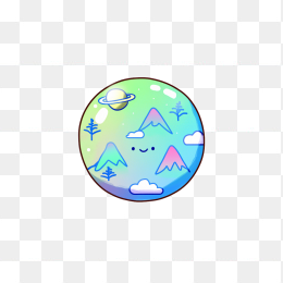 原创手绘星球