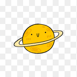原创手绘卡通土星