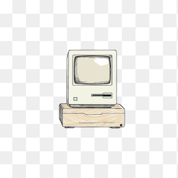 原创手绘复古电脑