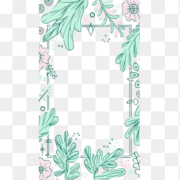 原创手绘小清新北欧风格花边