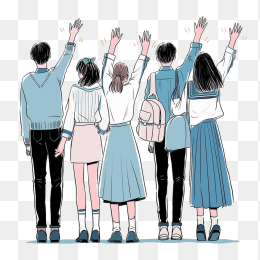 原创手绘大学生