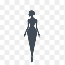 原创手绘美女剪影
