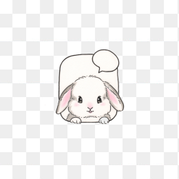 原创手绘兔子对话框