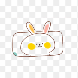 原创可爱兔子对话框