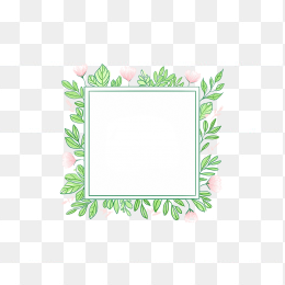 原创手绘北欧风格植物花边框