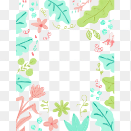 原创手绘植物花边框