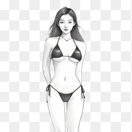 原创素描美女素描画