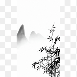 原创白色水墨中国风山水背景