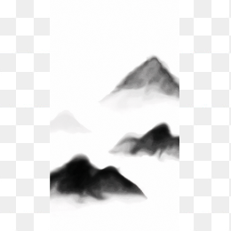 原创手绘水墨中国风山水画