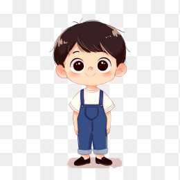 原创手绘小男孩