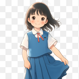 原创手绘小女孩