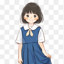 原创手绘可爱小女孩