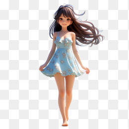 夏天沙滩3D美女