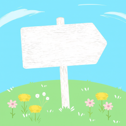 原创卡通指示牌