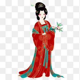 快图网原创红衣古装美女