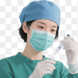 快图网原创卡通女医生做研究人物