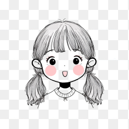 快图网原创卡通女生头像