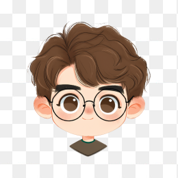 快图网原创戴眼镜的男生头像