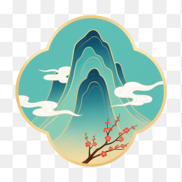 快图网原创手绘山水画