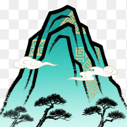 快图网原创手绘山水画