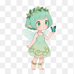 快图网原创卡通可爱动漫女孩