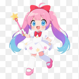 快图网原创卡通可爱动漫女孩