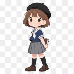 快图网原创卡通可爱动漫女孩