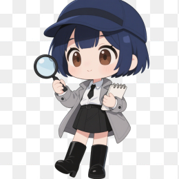 快图网原创卡通可爱动漫小女生