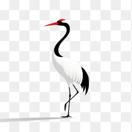 快图网原创卡通丹顶鹤logo