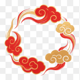 快图网原创手绘中国风祥云