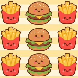 快图网原创汉堡平铺背景