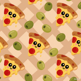 快图网原创披萨平铺背景