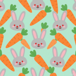 快图网原创兔子平铺背景