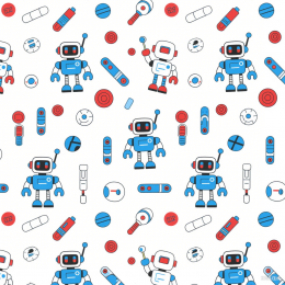 快图网原创机器人平铺背景
