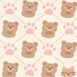 快图网原创棕熊平铺背景