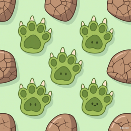 快图网原创动物脚印平铺背景