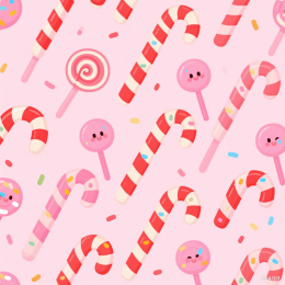 快图网原创卡通糖果平铺背景