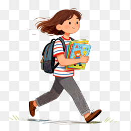 快图网原创卡通女学生