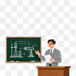 快图网原创手绘老师在讲台上讲课