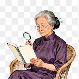 快图网原创手绘老师看书