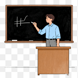 快图网原创手绘老师在讲台上讲课