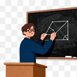 快图网原创手绘老师在讲台上讲课